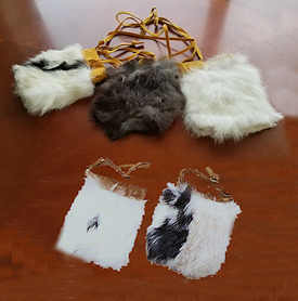 Medium 4" x 5" Rabbit Fur Bag